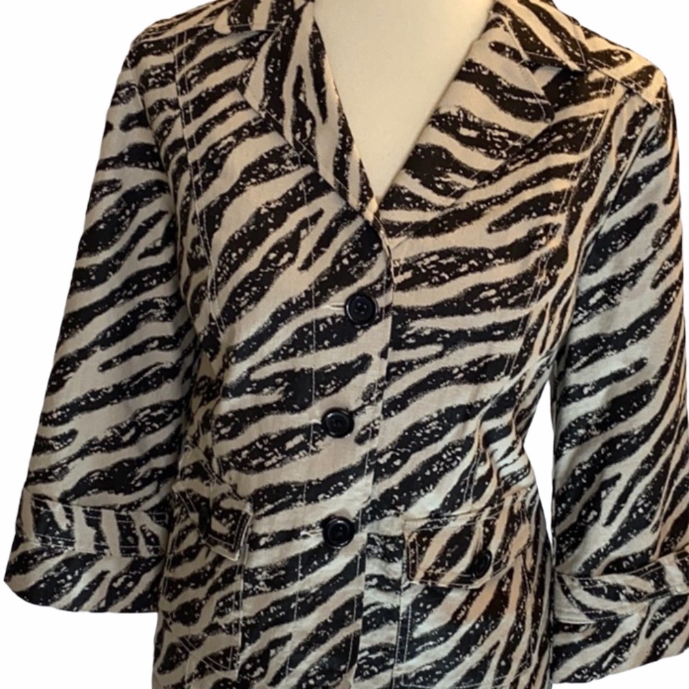 Studio Works Career Zebra Print Jacket